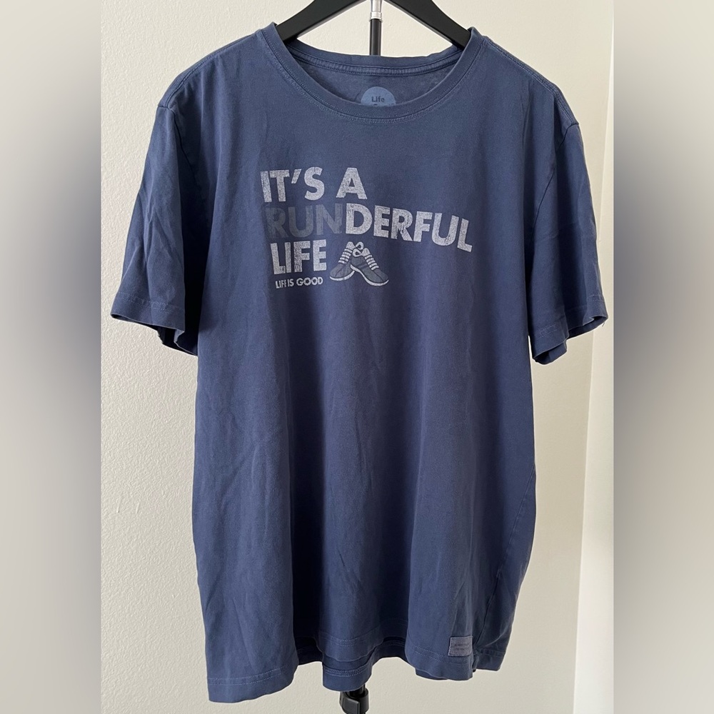 🏃♂️ Life is Good “Runderful Life” Running Tee | Large | Unisex